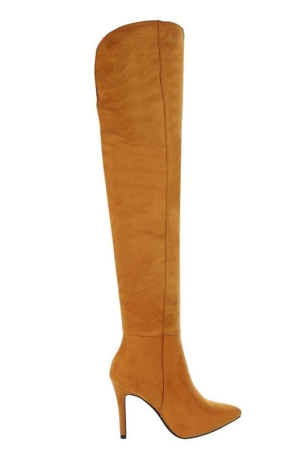 BOOTS OVER KNEE SUEDE CAMEL FSW540261