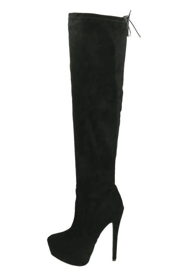 boots over knee sexy high heel black.