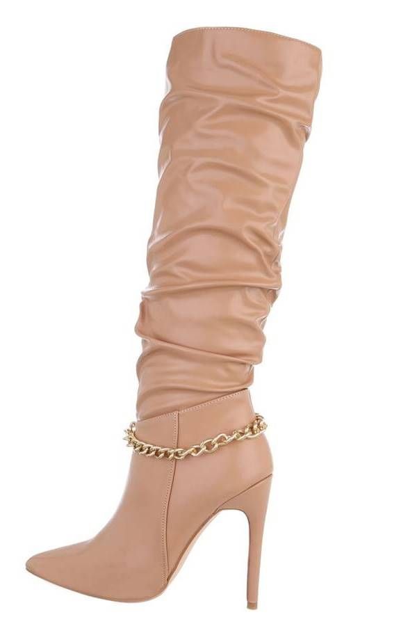 boots golden chain fold apricot.