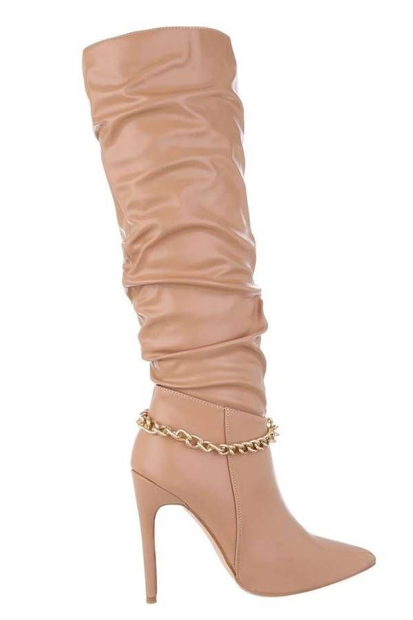 boots golden chain fold apricot.