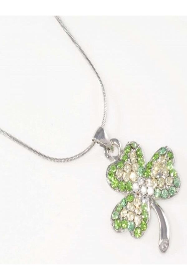 womens impressing collier silver green