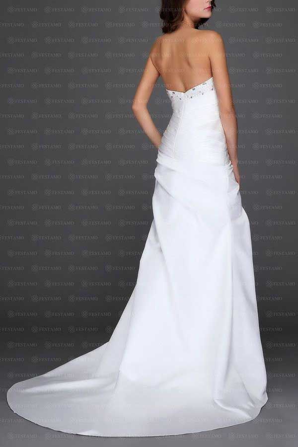 Dress Bridal Long Maxi Tail Strapless White