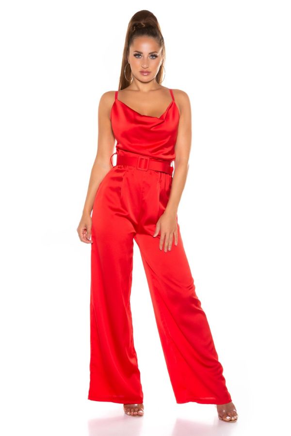 Jumpsuit Evening Sexy Back Red ISDK261364