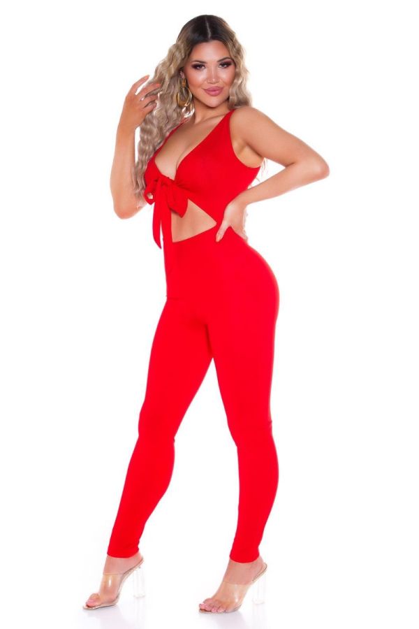 JUMPSUIT SEXY BUSTIER RED ISDO20168