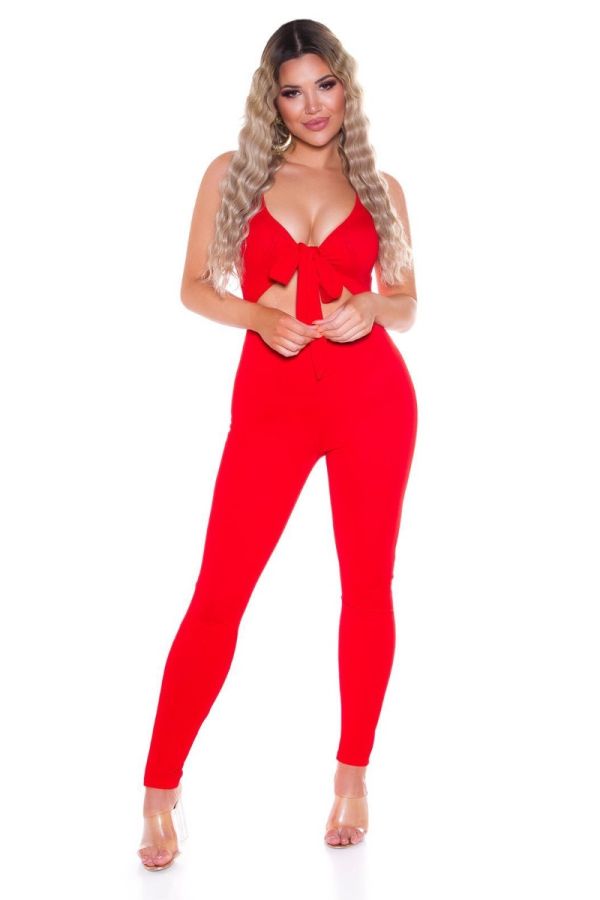JUMPSUIT SEXY BUSTIER RED ISDO20168