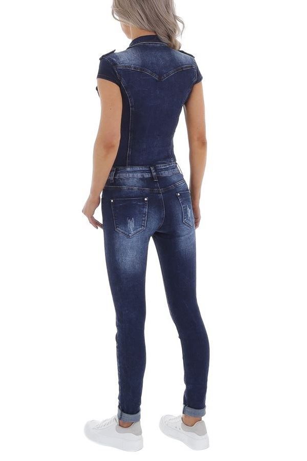 jumpsuit jeans zip blue.
