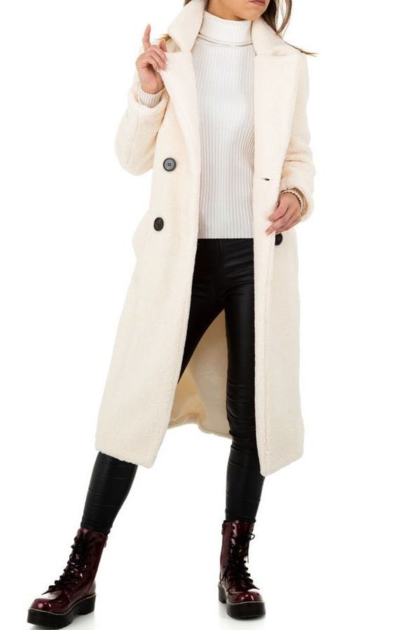 παλτό γούνινο μακρύ άσπρο.