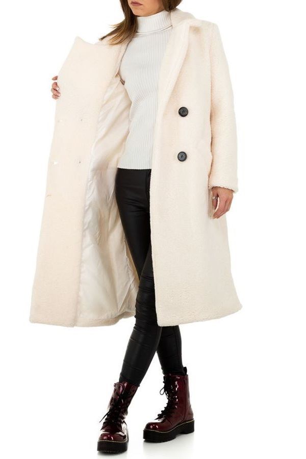παλτό γούνινο μακρύ άσπρο.