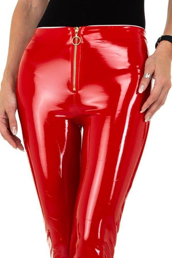 παντελόνι σέξι βινύλιο κόκκινο.