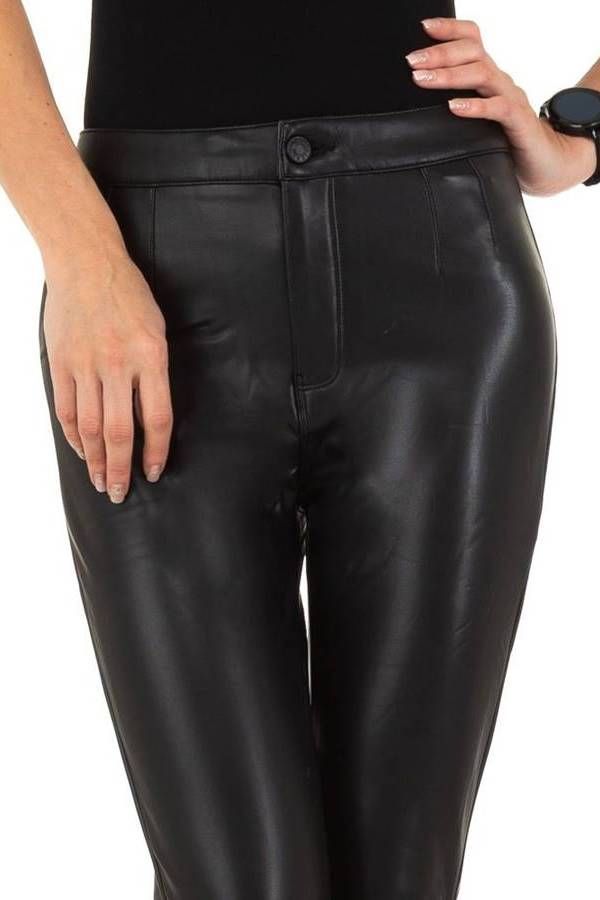 trouser leatherette fashion black.