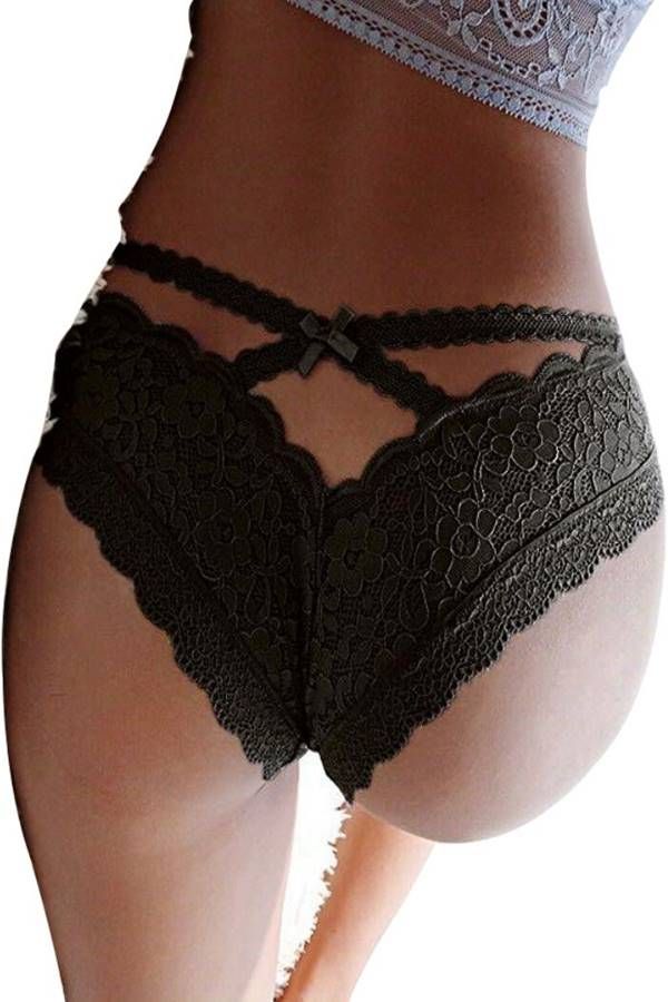 Panties Sexy Straps Lace Black DRED223424