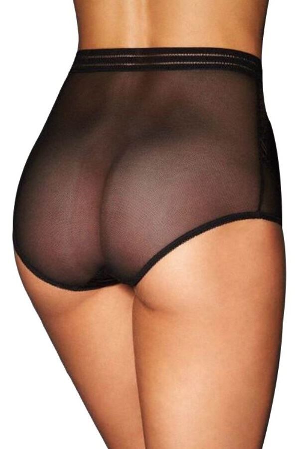 panties slip lingerie high waist transparency black.