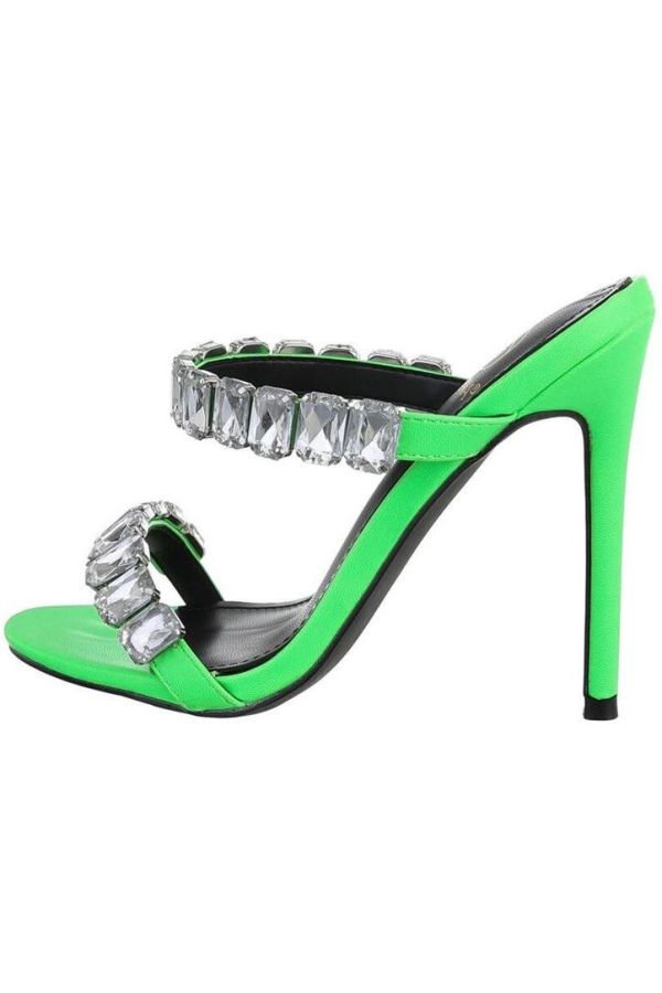 sandals formal chic stones green.