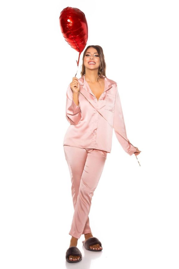 Pyjamas Set Satin Pink