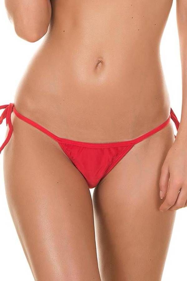 STRING SEXY SWIMSUIT BOTTOM SLIP TIED RED BR218109126
