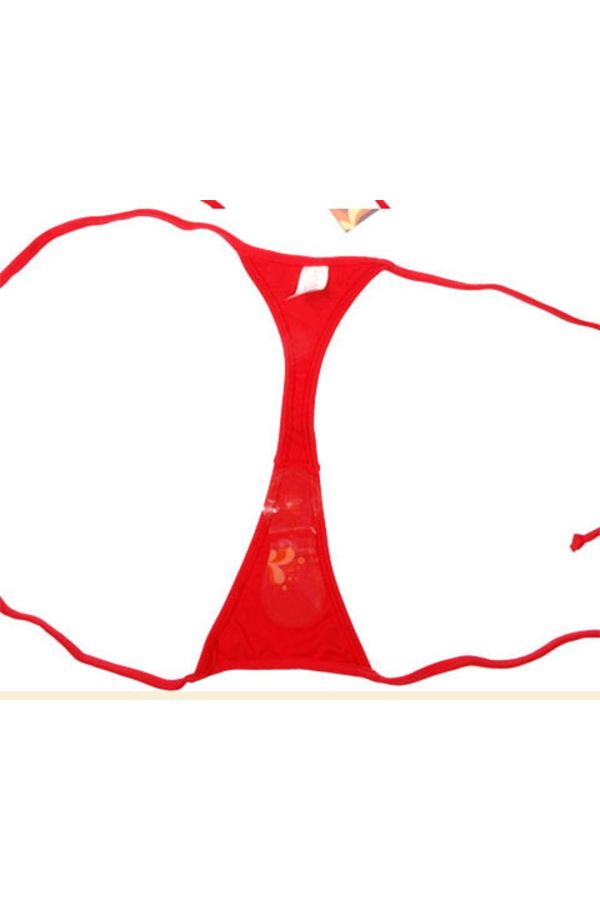 STRING SEXY SWIMSUIT BOTTOM SLIP TIED RED BR218109126