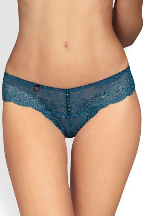 THONG BRIEFS DECORATION LACE TURQUOISE DRED220867