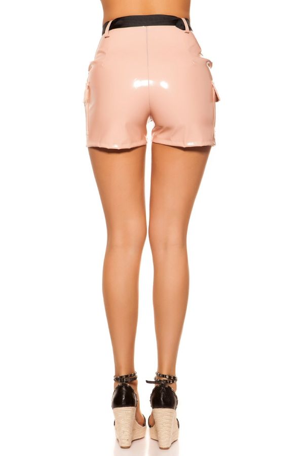 Shorts Pants Vinyl Pink