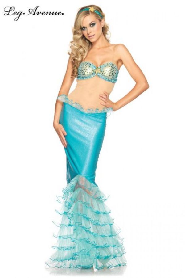 Carnival Costume Mermaid Leg Avenue Turquoise