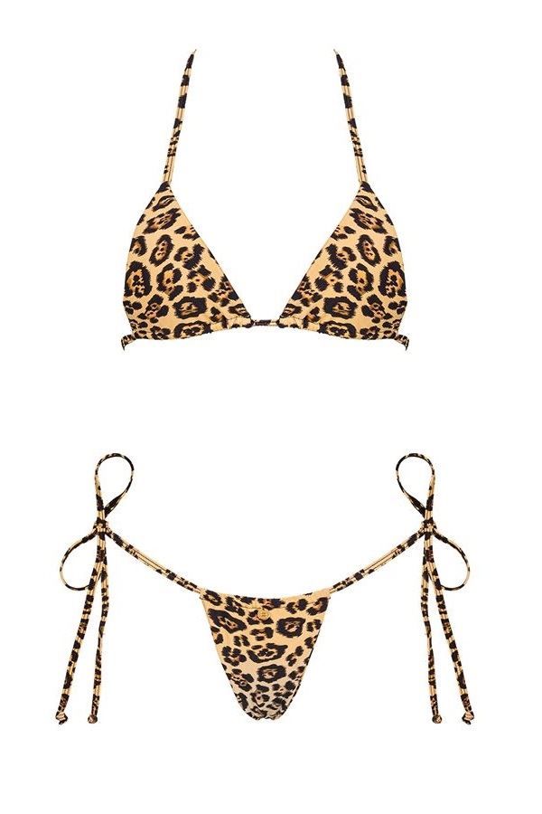 Bikini Micro String Set Swimsuit Leopard