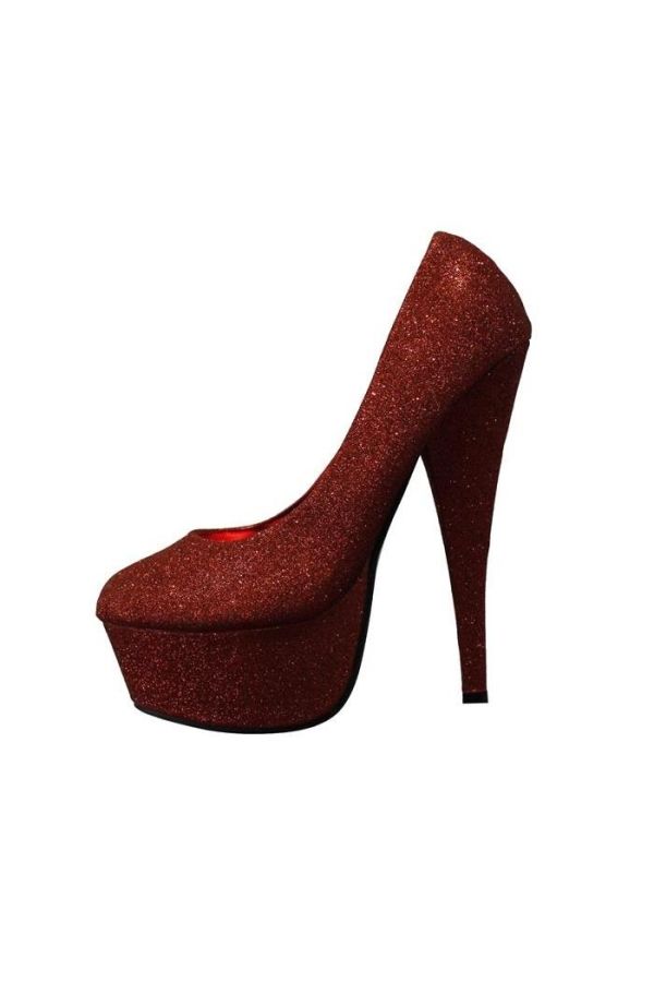 high heels sexy formal gklitter pumps with platform red