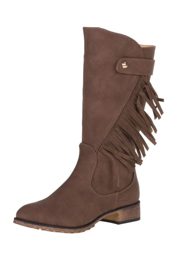 SW28361 BOOT FRINGES BROWN