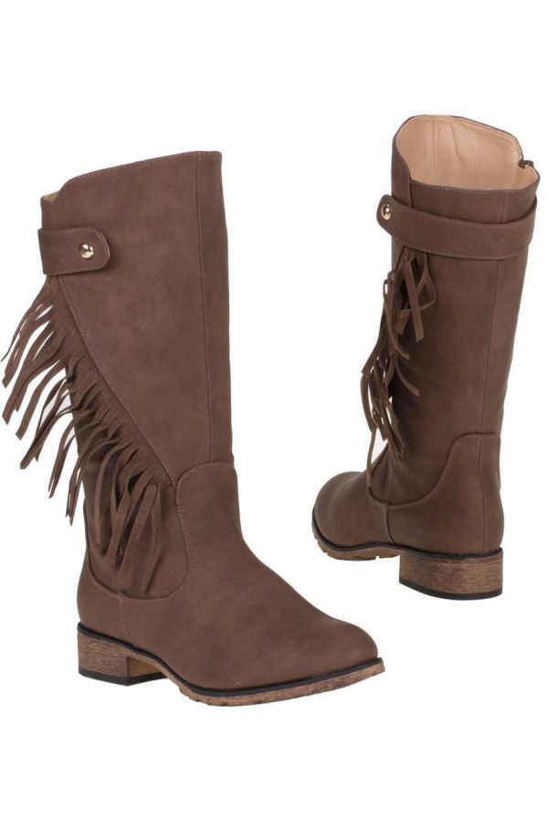 SW28361 BOOT FRINGES BROWN
