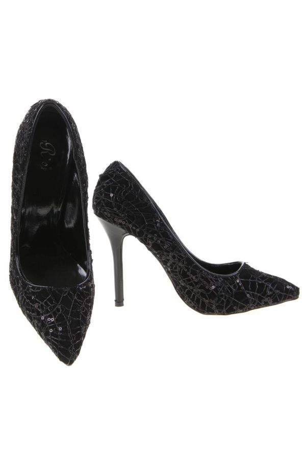 pointed formal classic pump relief design black