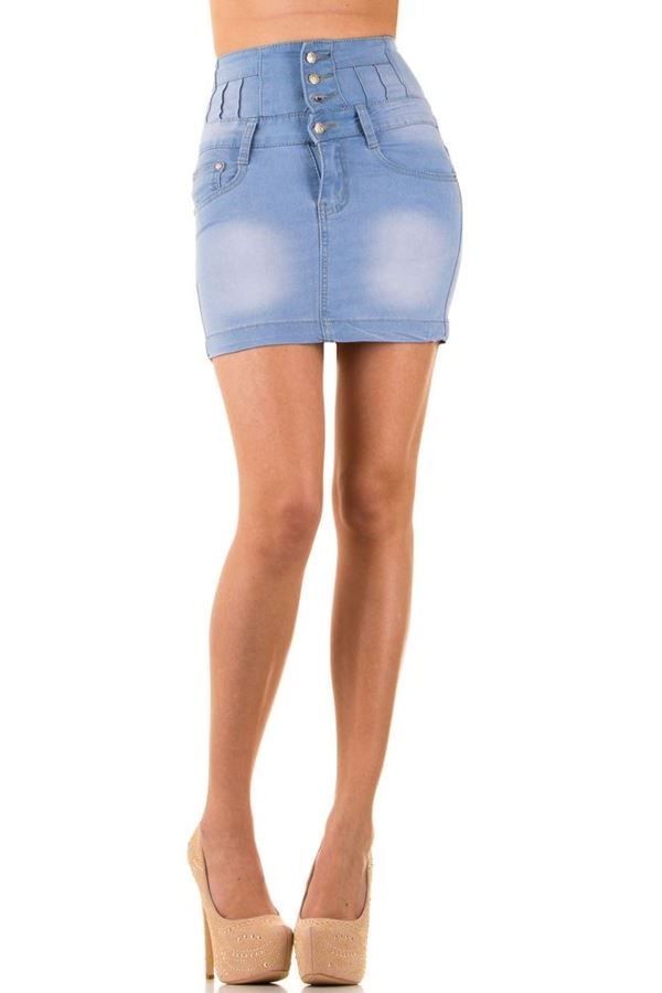 skirt jean blue high waist