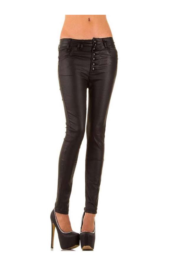 exclusive leather imitation pants at breeches design black