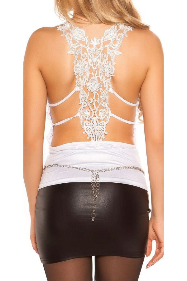 top formal lace back-white | Nuova Moda