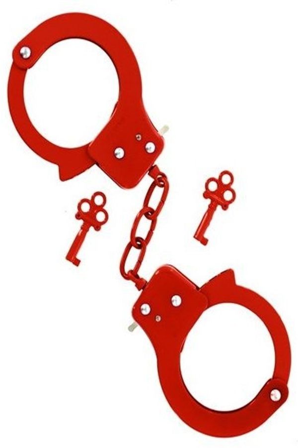 Χειροπέδες Μεταλλικές Κλειδί Κόκκινες DRE197998